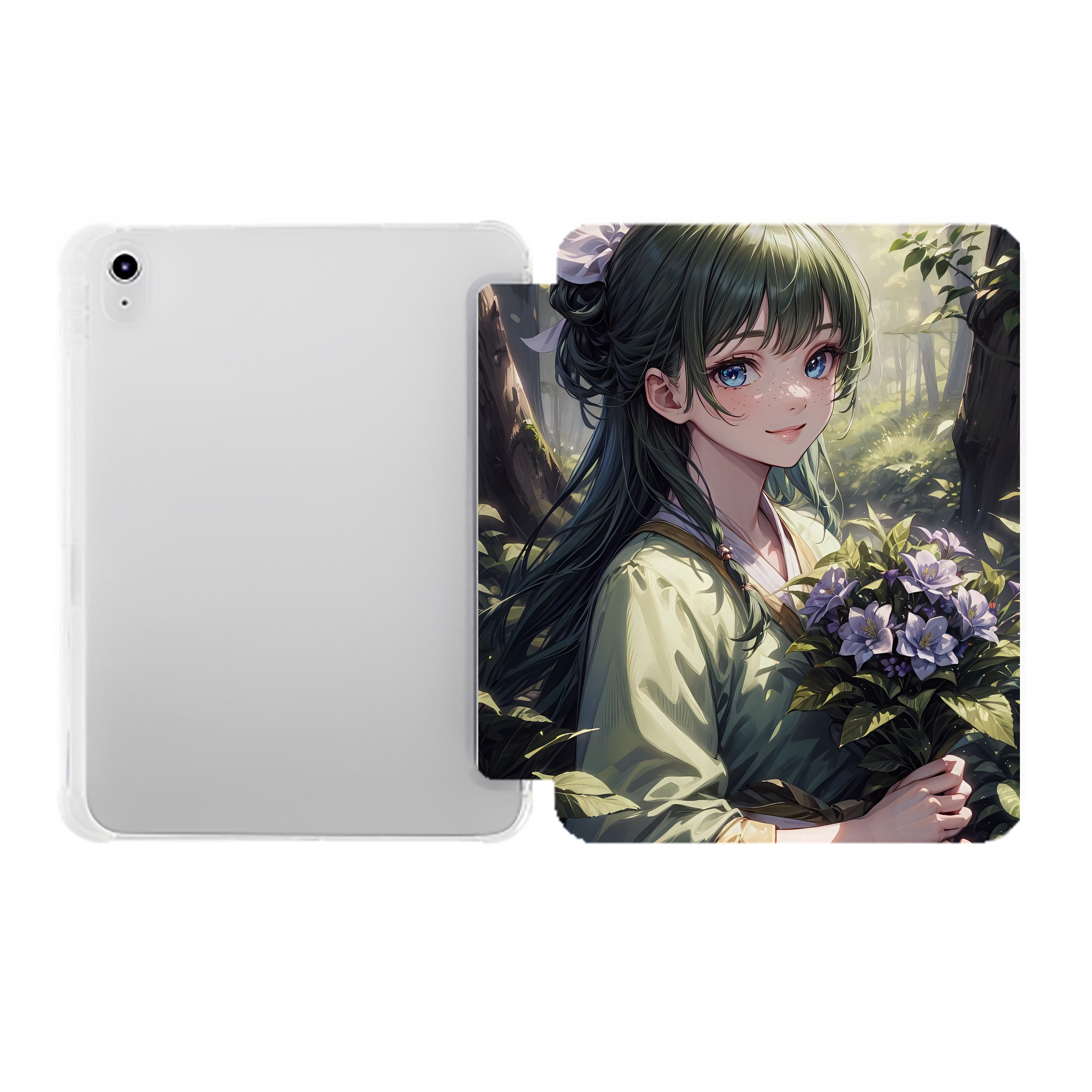 （画像用） 薬屋のひとりごと The Apothecary Diaries IPad ケース ペン収納付き 三つ折りスタンド PUレザー×シリコン 対応機種9.5/10.5/10.9インチ